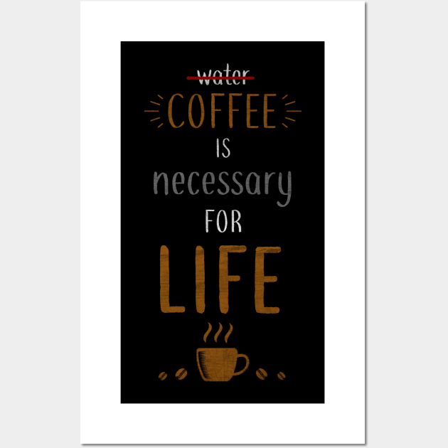 coffee lovers birthday gift shirt Wall Art by diaalkilany